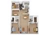 The Venice Two Bed Two Bath Floor Plan The Venice Two Bed Two Bath Floor Plan at Renaissance at the Power Building, Cincinnati, OH